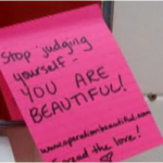 Post-it notes help women feel beautiful